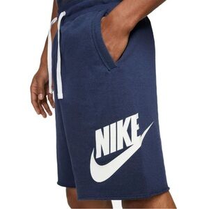 Nike Club Alumni Men's French Terry Shorts Blue Size Medium